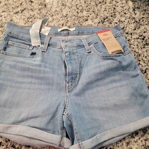 Levi's Mid-Length Hypersoft Denim Shorts